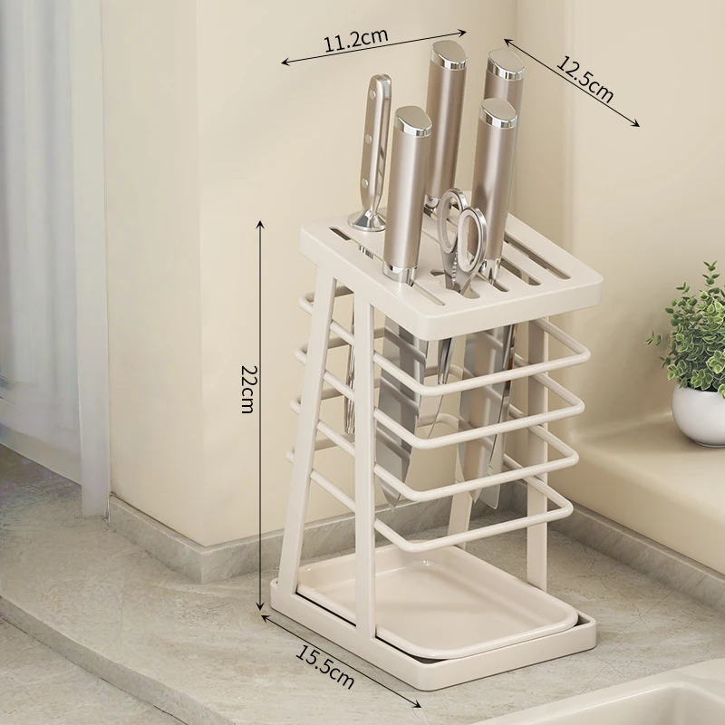 

Держатель для ножей из нержавеющей стали Компактная полка для ножей с прорезями Стеллаж для хранения Многофункциональный держатель для ножей Стеллаж для хранения Полка для посуды