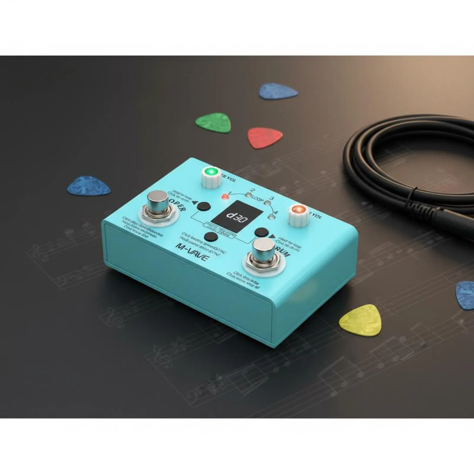 Loop Pedal Pedal Unlimited Overdubs Guitar Loop Station Loop Pedal Drum Machine Pedal 44.1kHz/24bit Audio Rhythm Loop Station