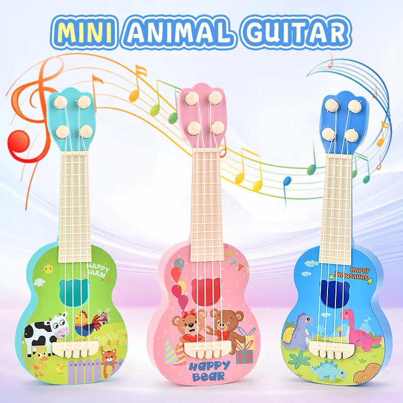 Child Ukulele Toy Guitar Baby Games Music Toy Musical Instrument Kindergarten Early Education Toys Ukulele Enlightenment Play