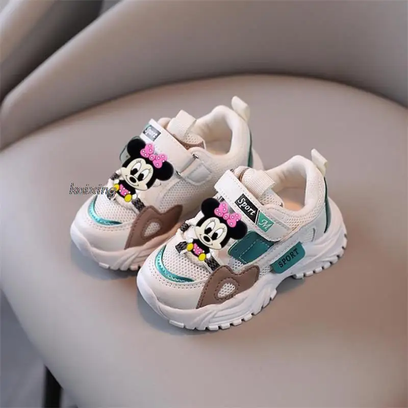 Mickey Mouse Summer Kids Sport Shoes For Boy Girls Sneakers Students Breathable Mesh Children Running Light Toddler Shoes