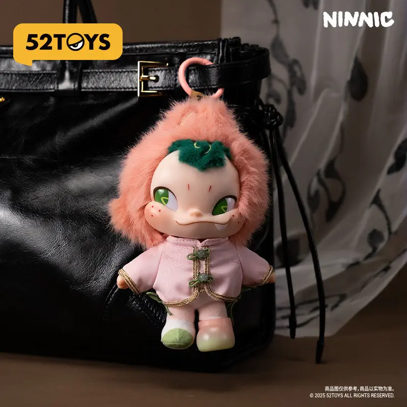 

52TOYS Genuine NINNIC Peach Fairy Plush Keychain Collectible Toy Bag Hanging Pendant Ornament Birthday Gift For Kids Toy Lovers