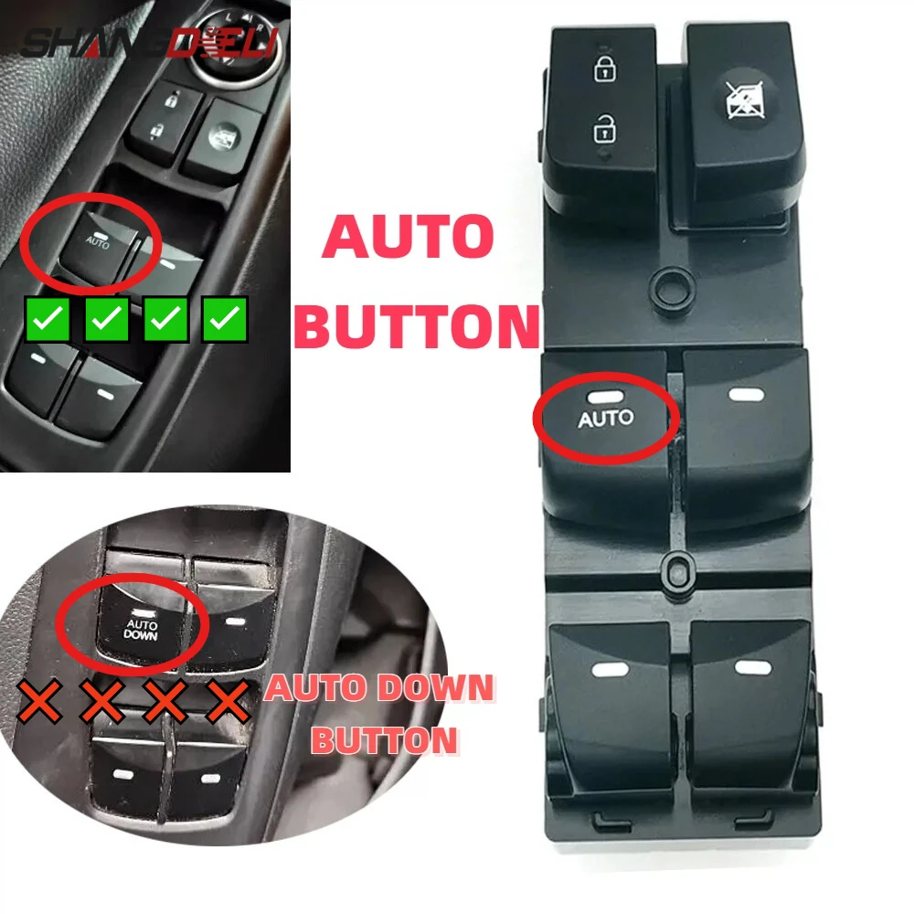 

1 шт., автоматический переключатель управления окном автомобиля, кнопка переключения подъемника со стороны водителя для Hyundai Elantra 2012 2013 2014 2015 2016