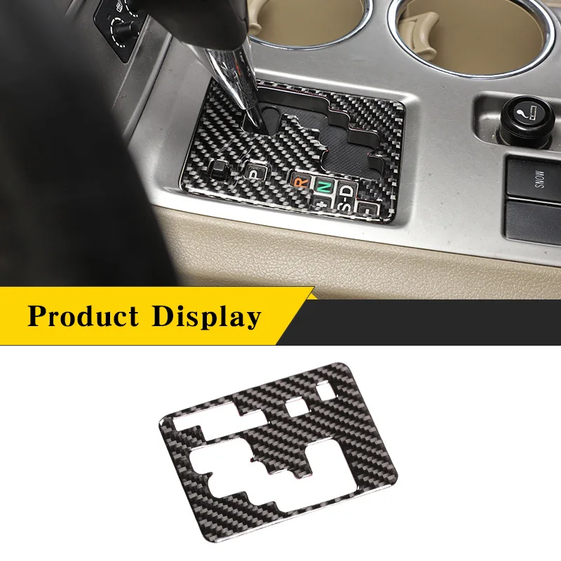 

For Toyota Highlander 2009-2013 Gear Shift Indicator Panel Frame Cover Sticker Soft Real Carbon Fiber Car Interior Accessories