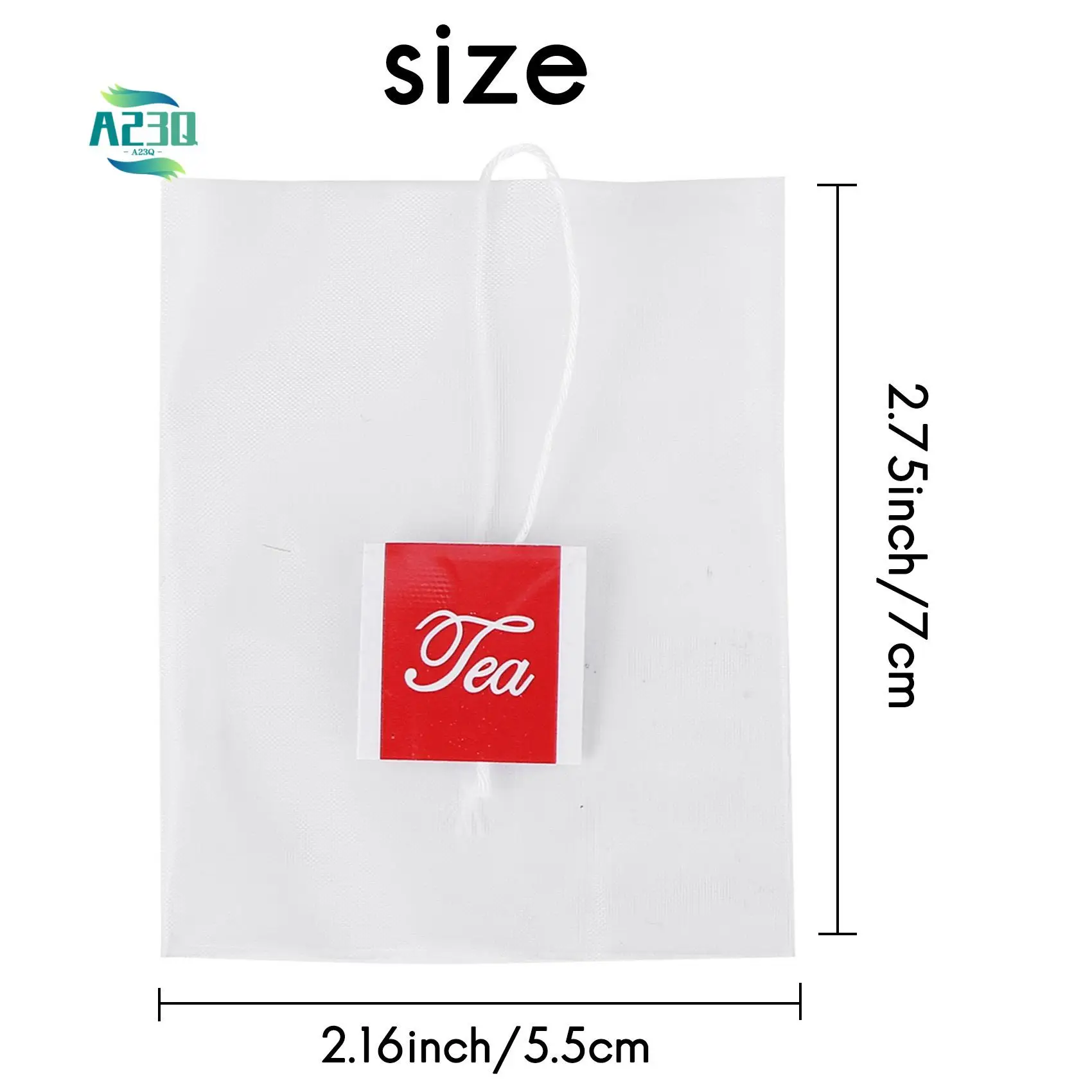 

A23Q-1000Pcs5.5 X 7Cm Pyramid Tea Bag Filter Nylon Tea Bag Single String Label Transparent Empty Tea Bag
