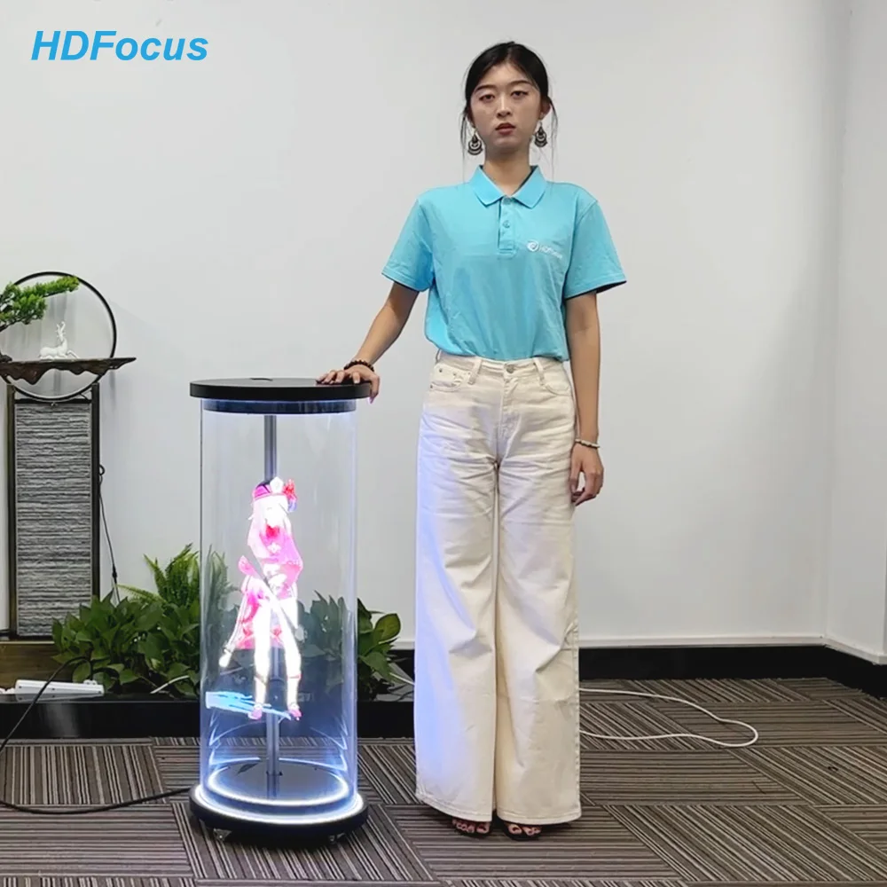 Olograma 3D Mini Hologram Led Fan Splicing Cylindrical 3D Fan Hologram Human Cabinet Solution 3D Hologram Fan Projector