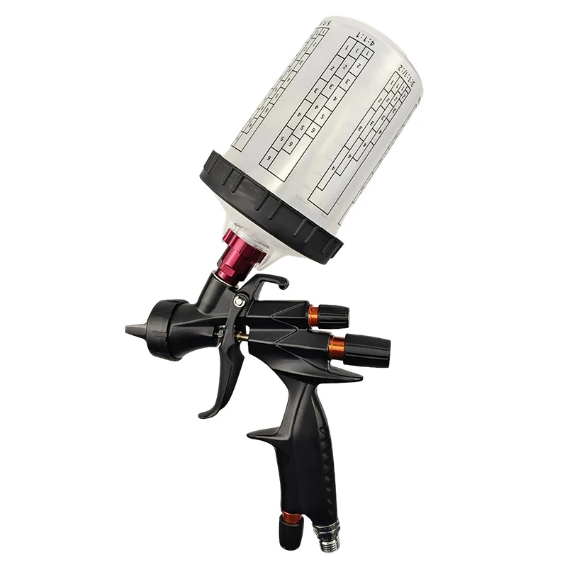 

2026 New Design Eco-Friendly Gravity Feed HVLP Spray Gun with for Adapter Specially Designed for Automotive Clear Coat Spraying