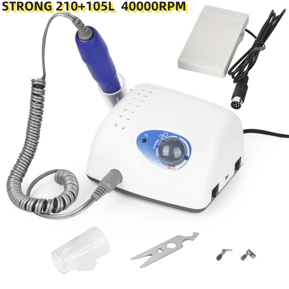 

High Quality 65W Electric Nail Drill Strong 210 Manicure Pedicure Machine 40K 105L Polishing Handle Milling Cutter Nail File Set