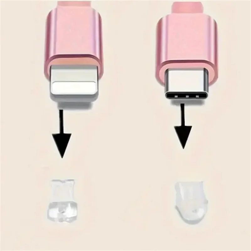 1PC New Korea Cute Pink Bow Pearl For Phone Anti Dust Cap Charge Port Plug For iPhone Type C Dust Protection Stopper Accessorie