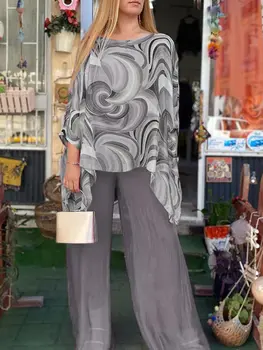 6 best sales Blusa e calça de chiffon - №3