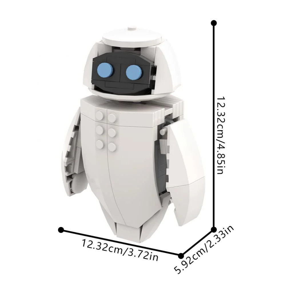 

MOC Movie Eve Robot Building Blocks DanSto's Mid-Size Eve Cute Intelligent Robot Model Bricks Puzzle Toy Christmas Children Gift