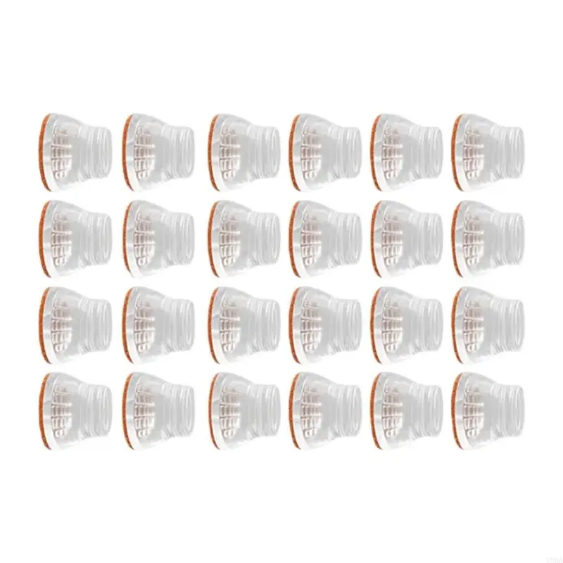  Clear Felt Chair Leg Protectors Noise Reduction Covers set for hardwoods Floors