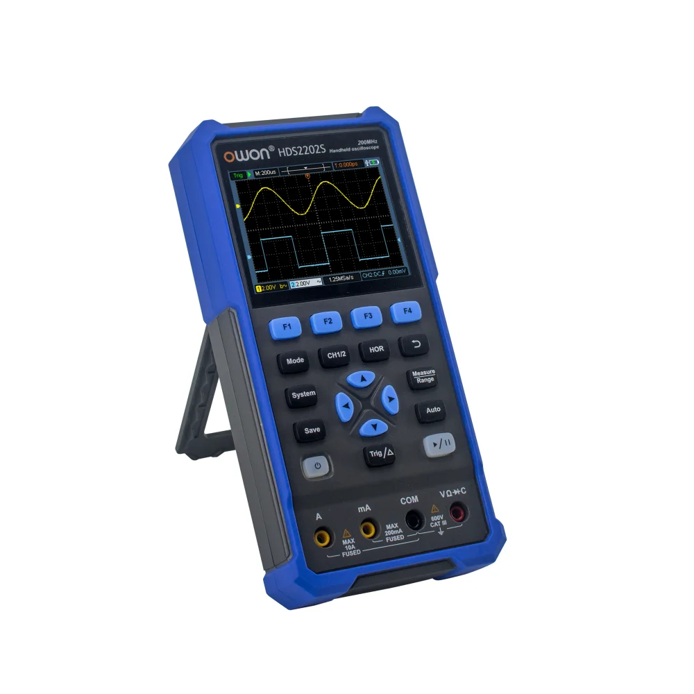 OWON HDS2202S Digital Oscilloscope 2 Channels 200Mhz 1GSa/s True RMS 3 in 1 USB Osiclloscopes + Multimeter+Waveform Generator