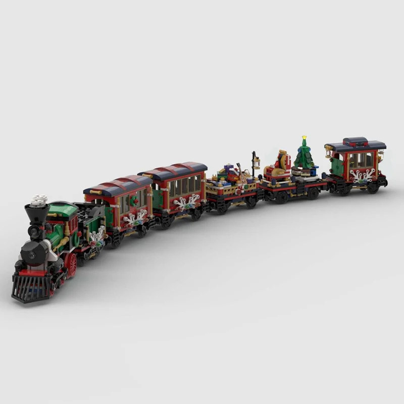 Bricklink Ideas Christmas Train Additional Carriages for 10254 Winter Holiday Train Building Blocks Kid Toys Christmas Gift