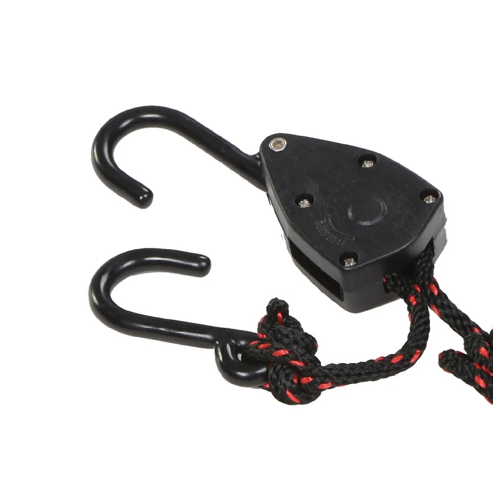 

2 Pairs Lanyard Pulley Rope Canoe Bow Stern Ratchet Tie down Transom Kayak Straps
