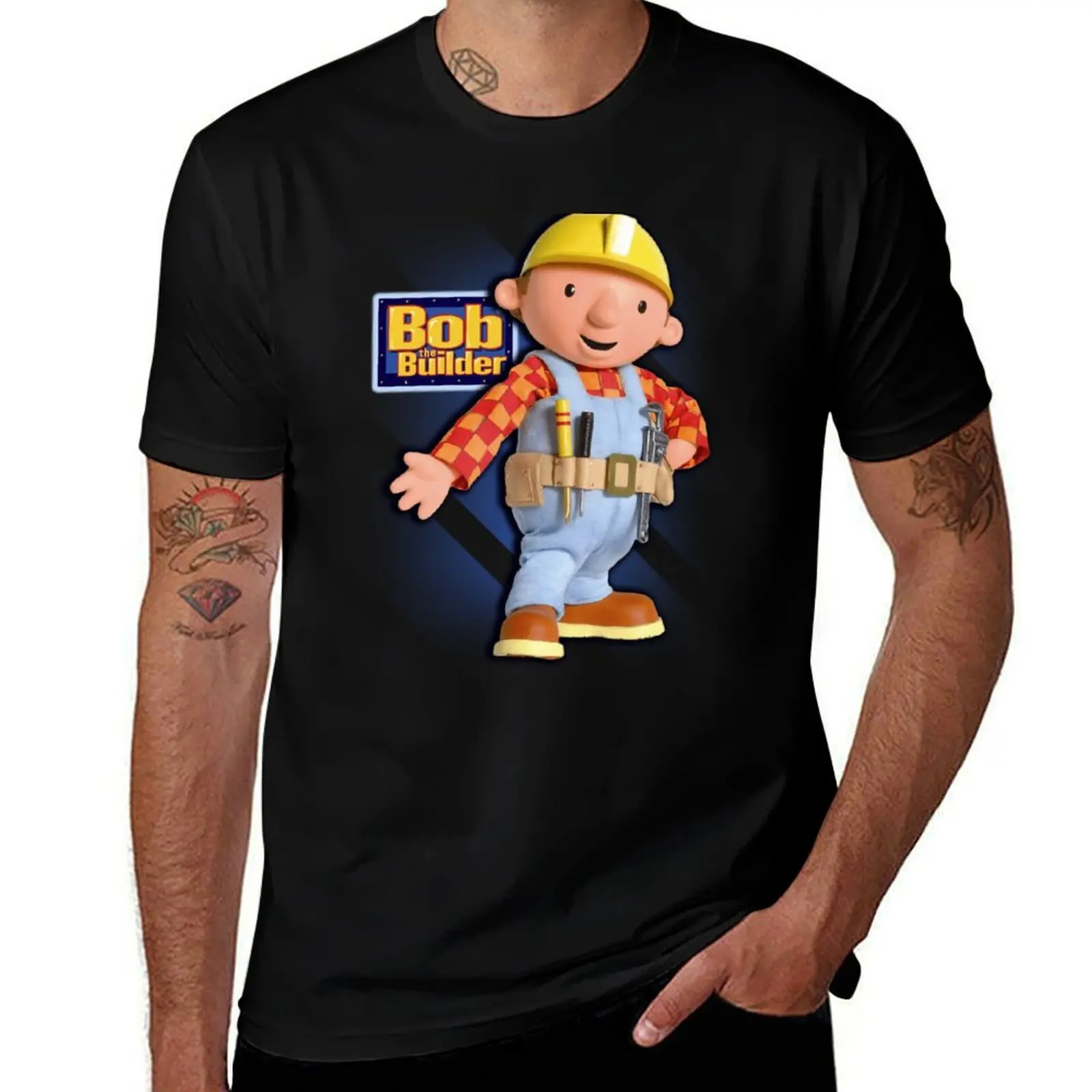

Bob The Builder with shadow T-Shirt man t shirt cotton cotton t shirts man 100% t shirt man cotton T-shirt