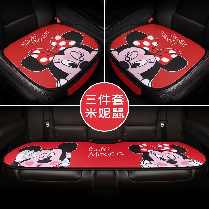 Cuscini per auto Cartoon Stitch Lilo & Stitch, simpatico topolino kawaii, decorazione creativa per interni auto, traspirante, per tutte le stagioni