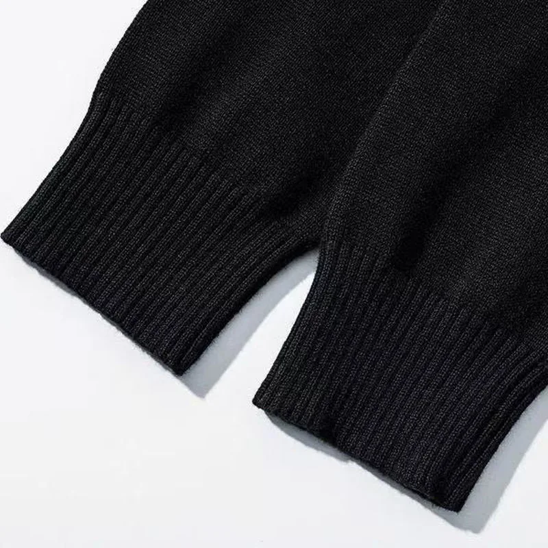 CH Herren Rollkragenpullover Einfarbiger Gestrickter Pullover Lässiger Slim Fit Warmer Weicher Strickpullover Business Casual Winter Pullover – Detail 7