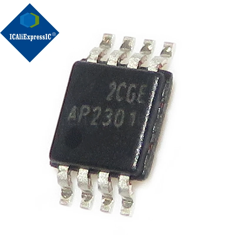 2 pièces/lot AP2301MPG-13 AP2301MPG AP2301 MSOP8 1.5A commutateur de distribution nouvelle puce d'ordinateur portable d'origine en Stock