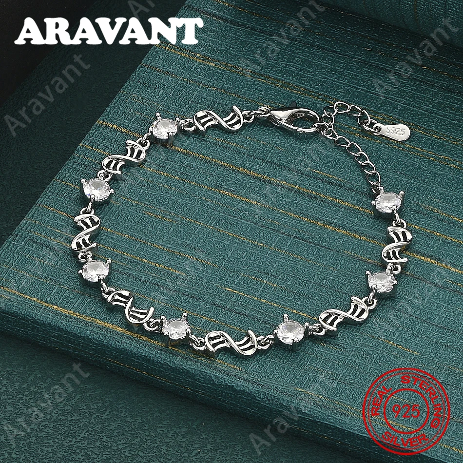 925 Sterling Silver & White Zircon Bracelet – Vintage, Elegant, And Sophisticated Party Jewelry For Women