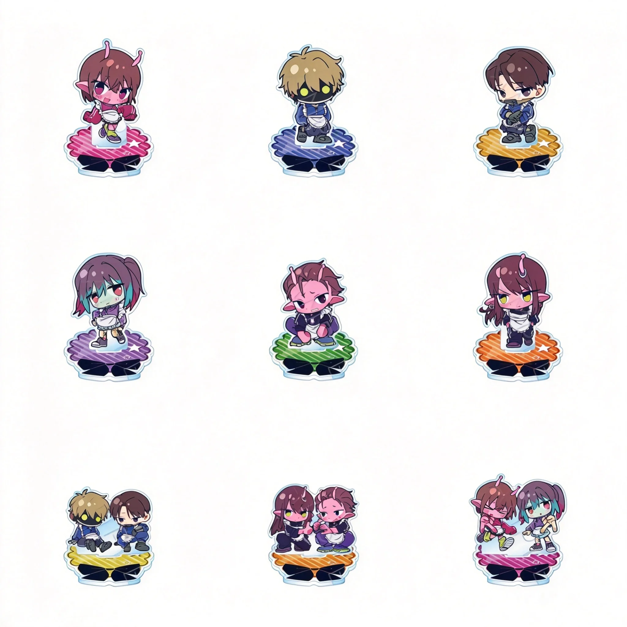 Anime Milky☆Subway Akane Kanata Max Q-Style Acrylic Stand Figure Model Plate Keychains Bedroom Decoration