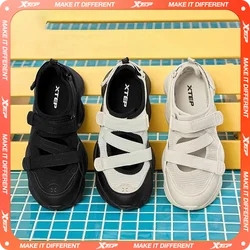 Xtep Leisure Shoes for Women 2025 Summer Low-top Breathable Trendy Retro Thick-soled Height-increasing Casual Shoes 875218320008