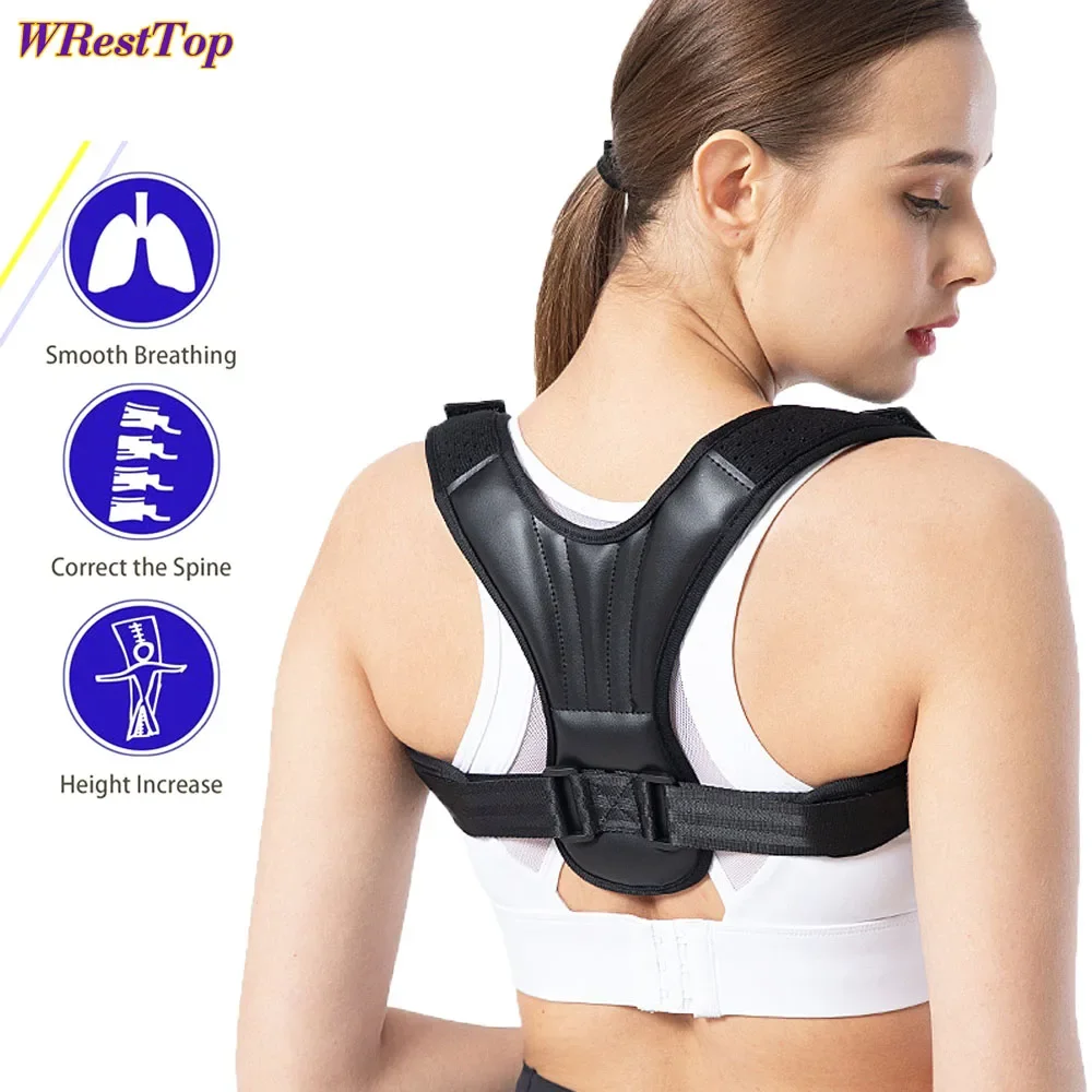 Posture Corrector Adjustable Upper Back Brace for Clavicle Support and Providing Pain Relief From Neck, Shoulder for Women Men