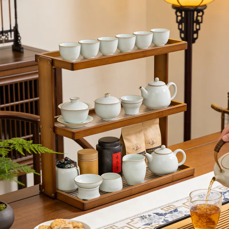

Minimalist Desktop cup holder Acrylic medieval rack Multi-layer dining table Countertop cup rack