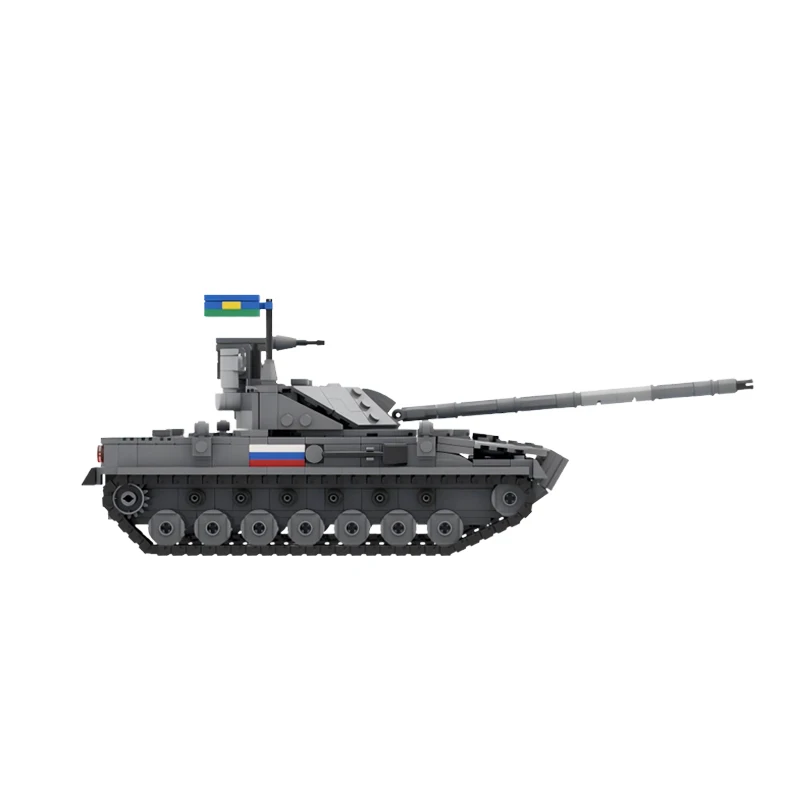 Tank Ringan Militer Rusia 2S25M MOC Blok Bangunan Kendaraan Lapis Baja Batu Bata Teknologi Tinggi Mainan Anak Laki-laki Puzzle Set Kolektor Mainan