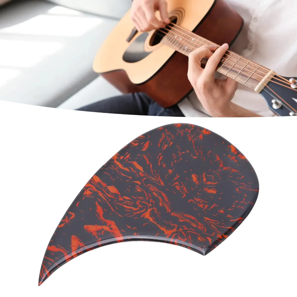 Celluloid Material Guitar Pickguard Red Flame Thickness: 2-2.5mm / 0.08-0.10in Acoustic Guitar Pickguard 40/41in Size