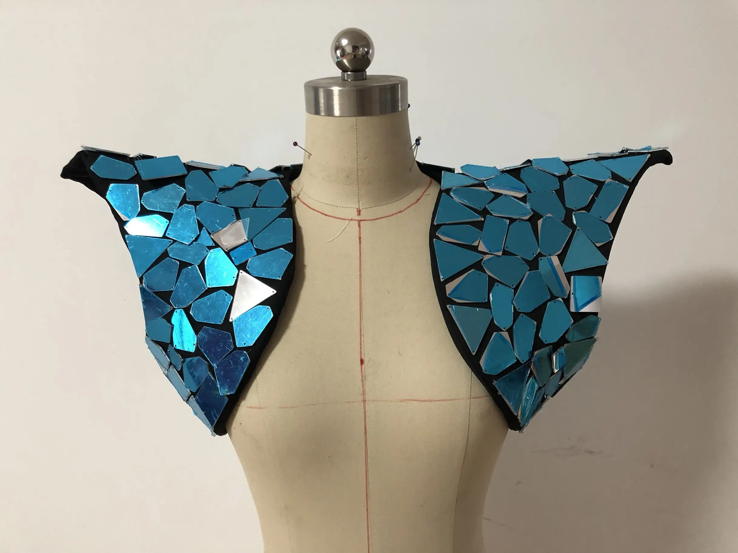 새로운 실버 미러 스팽글 어깨 패드 조끼 양복 조끼 남성 여성 가수 댄스 무대 공연 댄스 의상