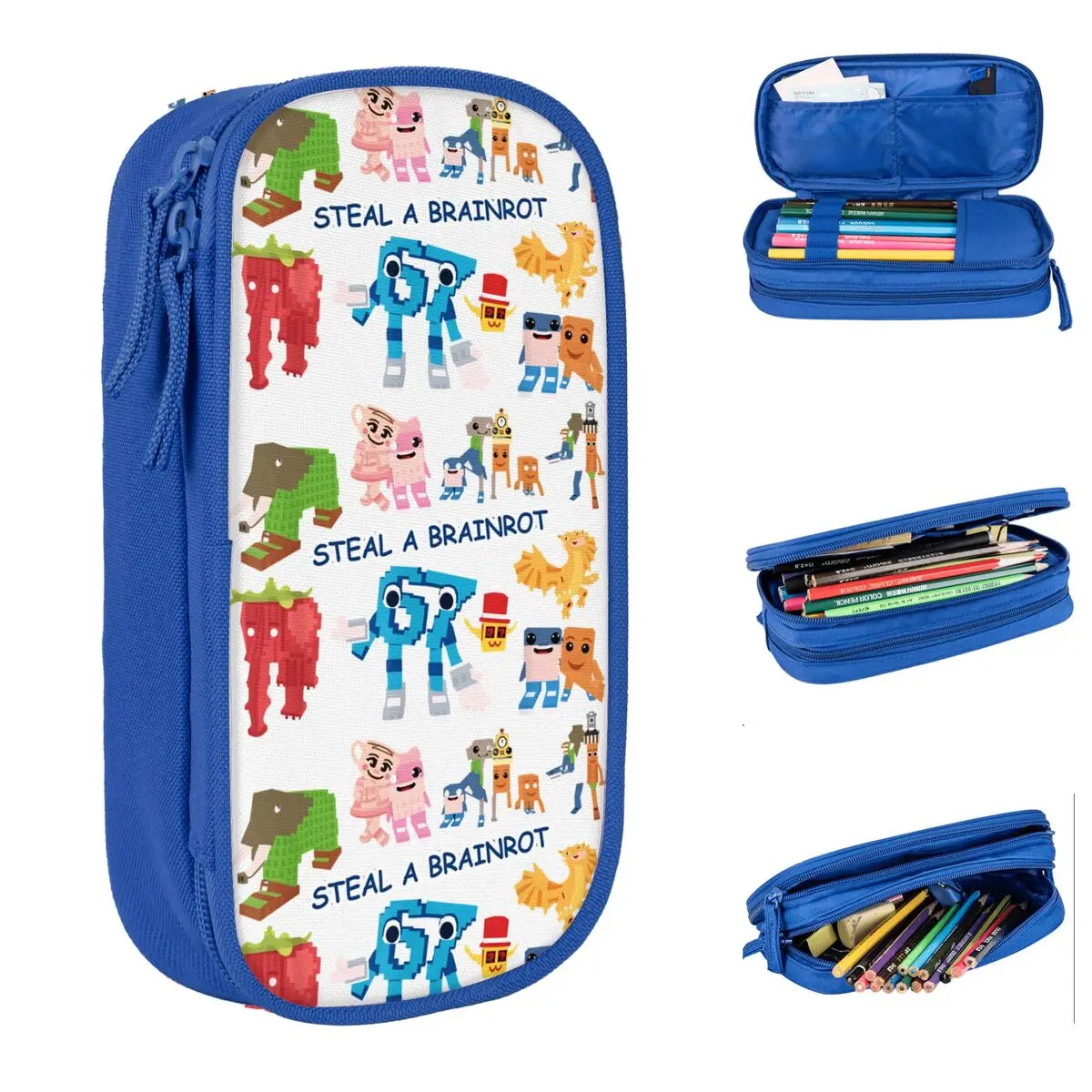 Bruh سرقة A Brainrot 67 مقلمة متعة Brainrot ميمي حامل قلم حقيبة الفتيات الفتيان كبير الطلاب مدرسة التجميل pencelcases #1