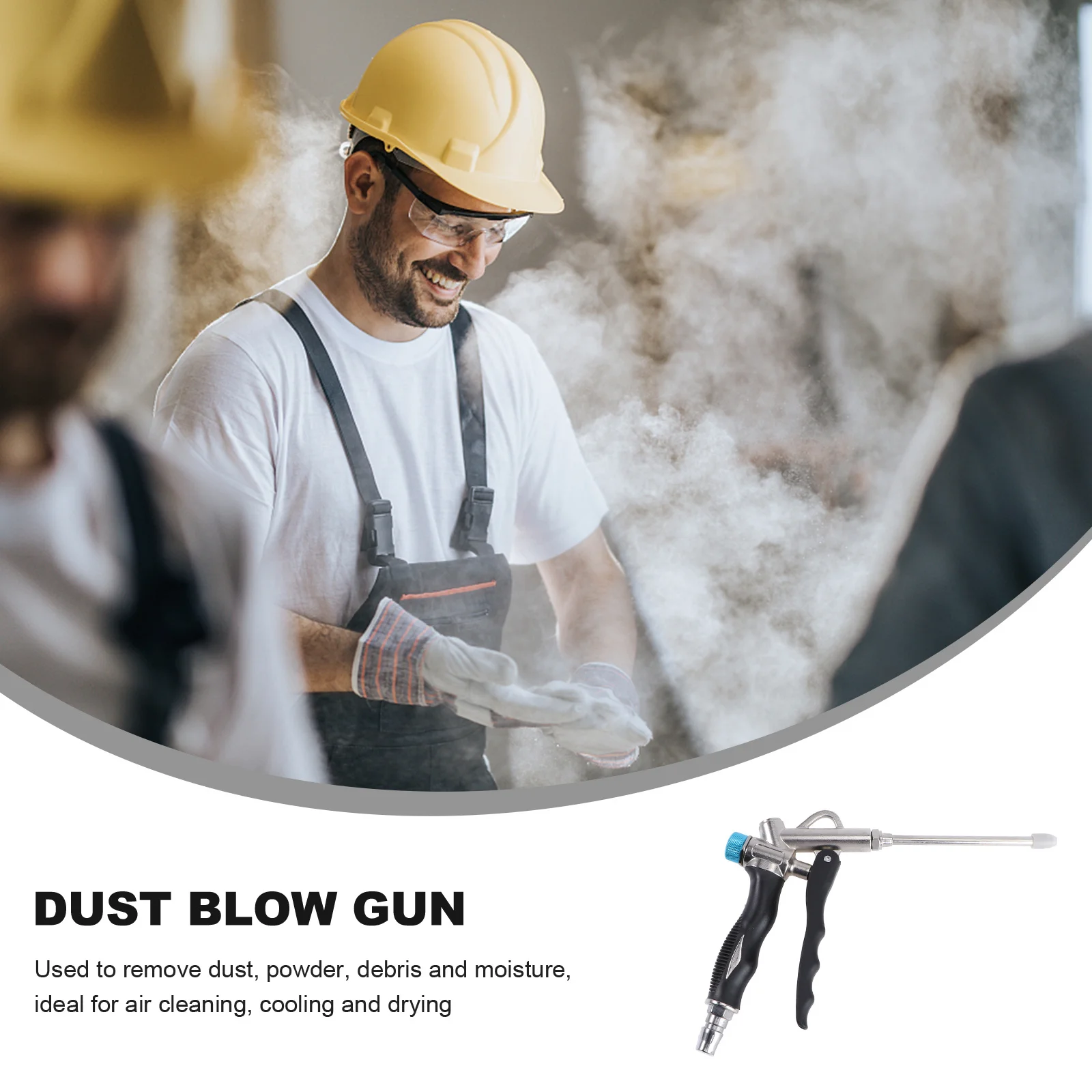 

1pc Blow Dust Gun Nozzle Black Strong Air Blower For Machinery Cleaning Dust Removal Tool Air Blow Equipment Home Supplies