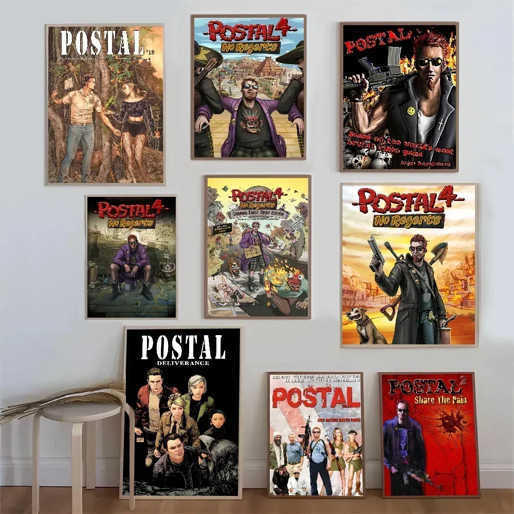 Classic Shooting Game FPS Game The Postal 4 Dude Retro Classic Vintage Posters Whitepaper Prints Posters Artwork Room Decor