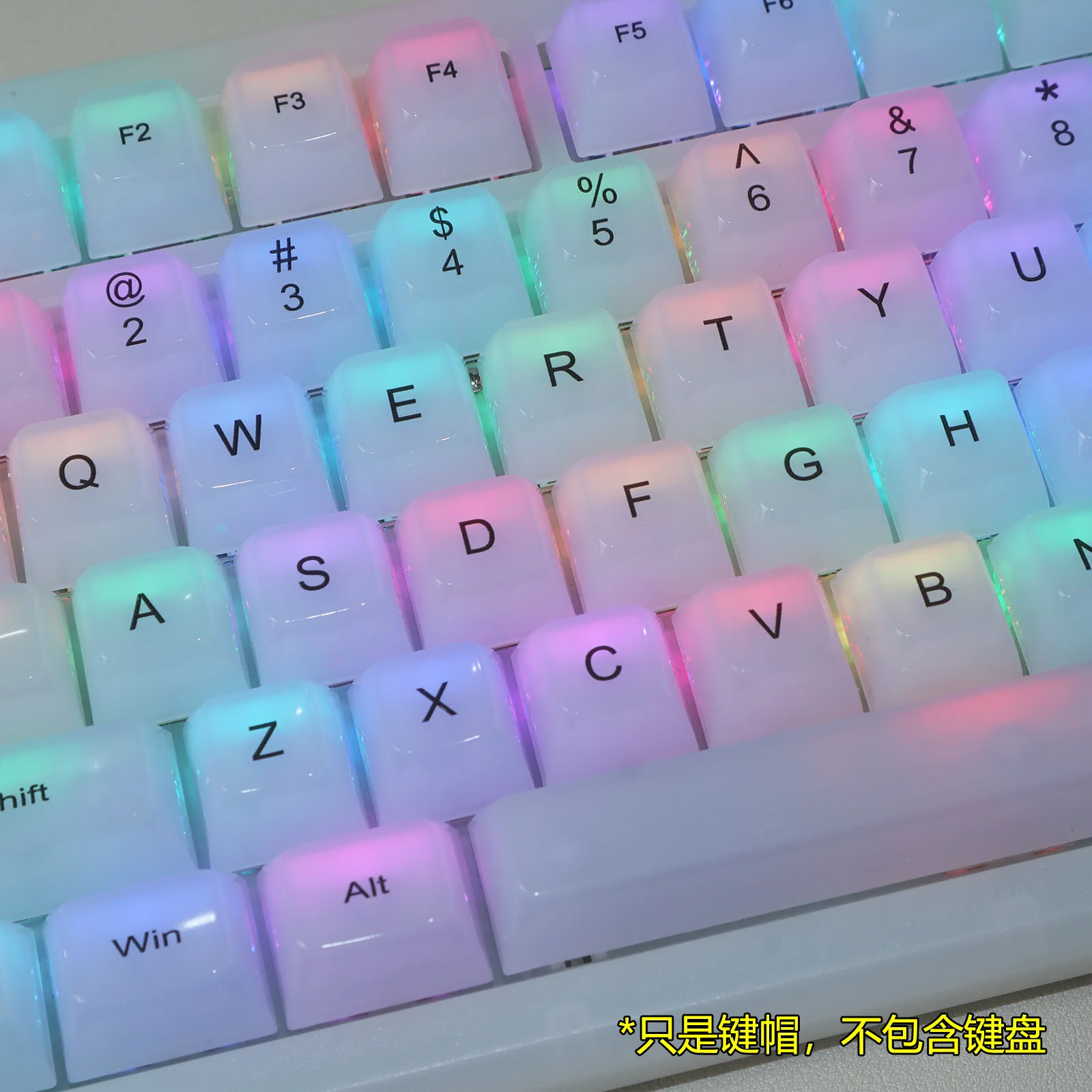 Marble theme OEM high personality keycap 115 transparent transparent keycap mechanical keyboard cap