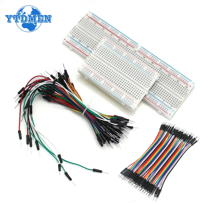 MB102 Breadboard 400 Tie Points Solderless PCB Breadboard Jumper Wire Dupont Line 10/15/20/30/40CM DIY Mini Test Protoboard Kit