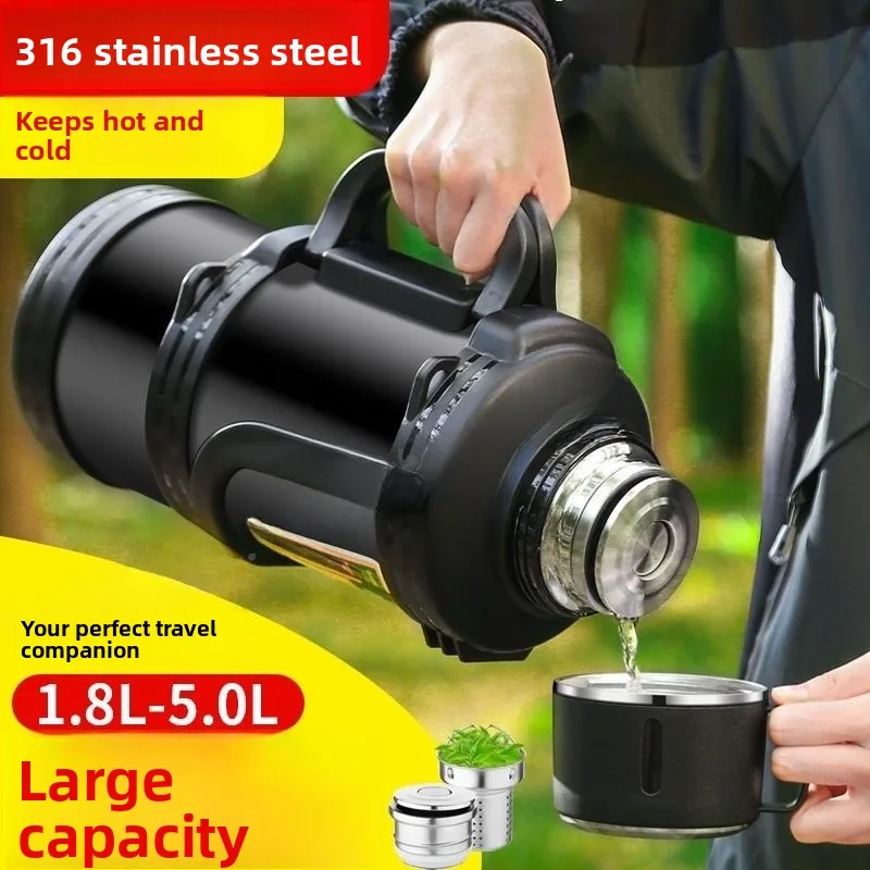 

Large Capaci Stainl Steel Insulated Water Bottle 36 ade Full Steel Body Hot Warmer Pot 72 Hours Long Lasting Insulati...