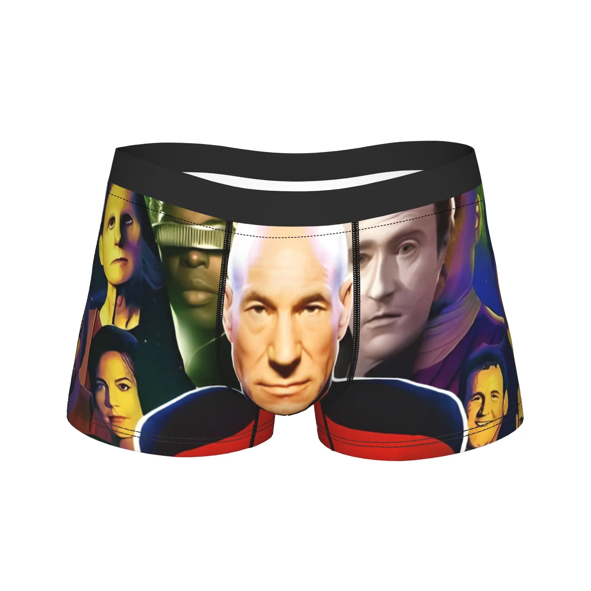 

Мужские трусы-боксеры со звездами Treks, шорты, дышащее нижнее белье, мужские забавные трусы больших размеров