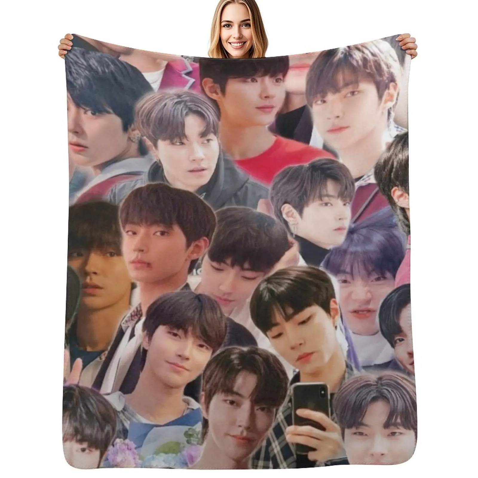

Hwang In-yeop collage Throw Blanket Fuzzy Plush Throw Blanket for Sofa Chair