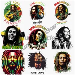 Jamaican One Love Heart Reggae Rastafari Bob Marley Jamaican Flag Map Sticker for Bumper Laptop Decal