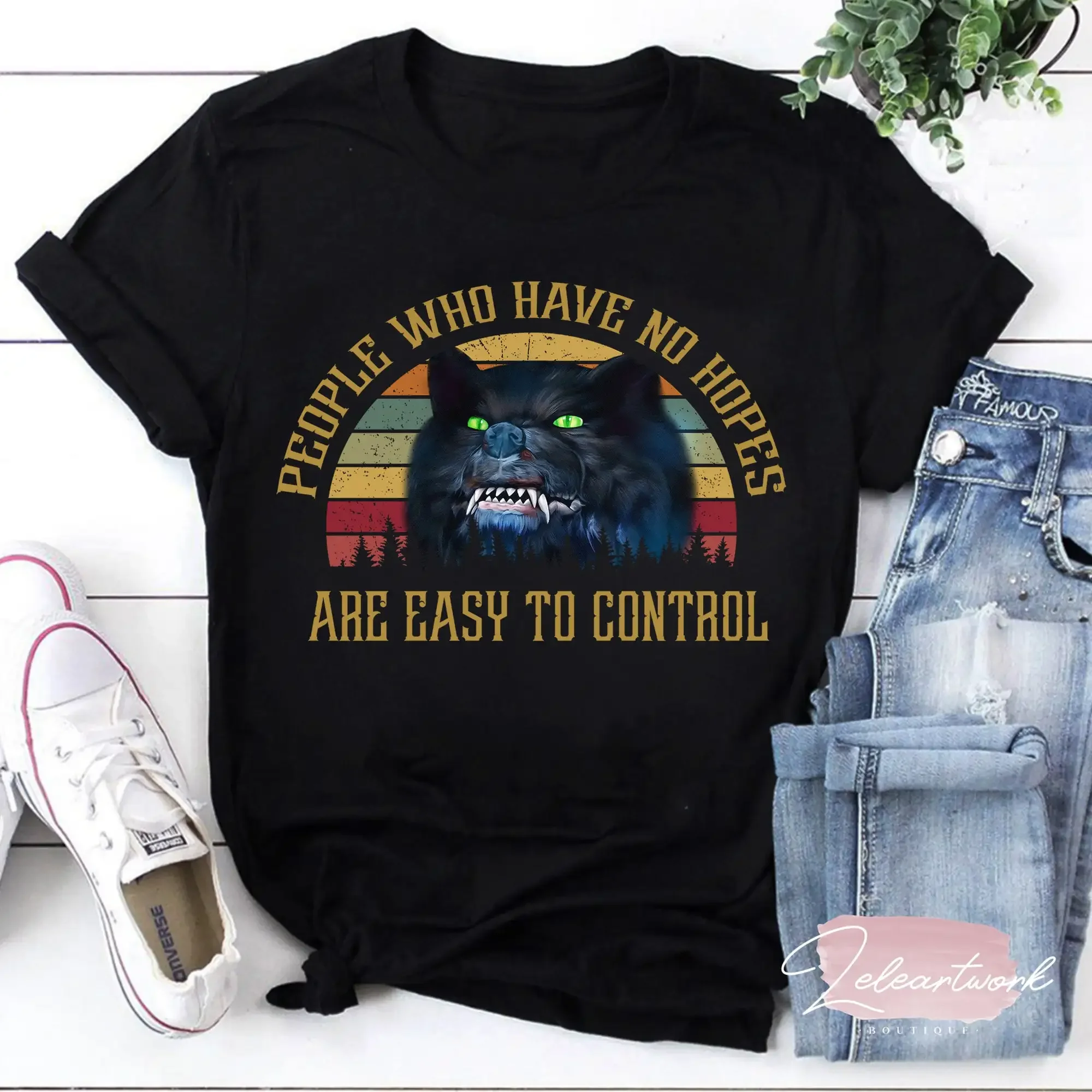 Wolf People Who Have No Hopes Are Easy To Control The NeverEnding Story Vintage T Shirt