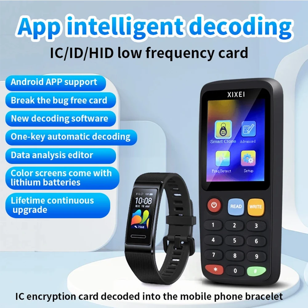 スマートチップリーダーx7Android,RFID,13.56MHz,タグコピー,125KHz,バッジ,複製機,新しいNFC