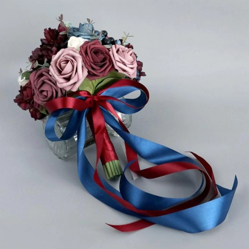 

Wedding Bouquets for Bride Church Wedding Bouquet with Lace Rose Flower Bridal 15UB