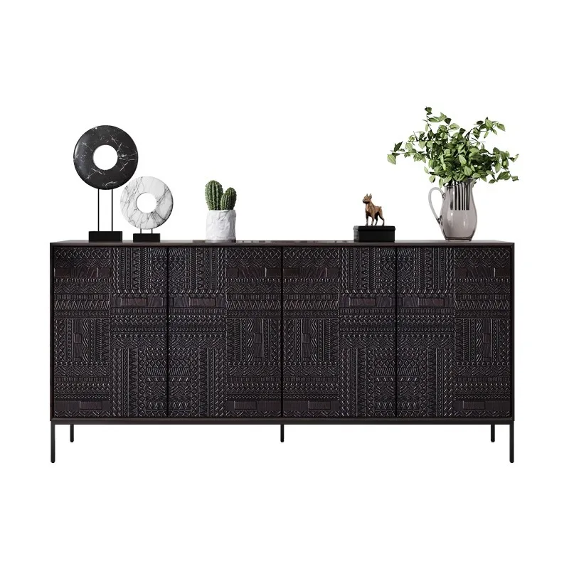 

Nordic, vintage, sideboard, bedroom, carved, wabi-sabi, art