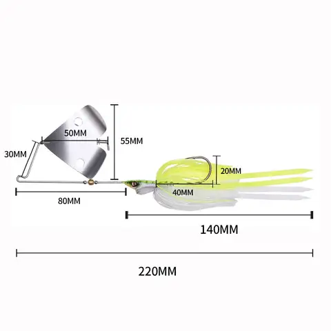 1 पीस नई स्टाइल 25.5G स्पिनरबैट ब्लेडेड स्विमबैट जिग हेड सिलिकॉन स्कर्ट कार्प फिशिंग बज़ बैट मेटल स्पून जिगिंग ल्यूर 9019 10 best sales बज़ चारा - №2