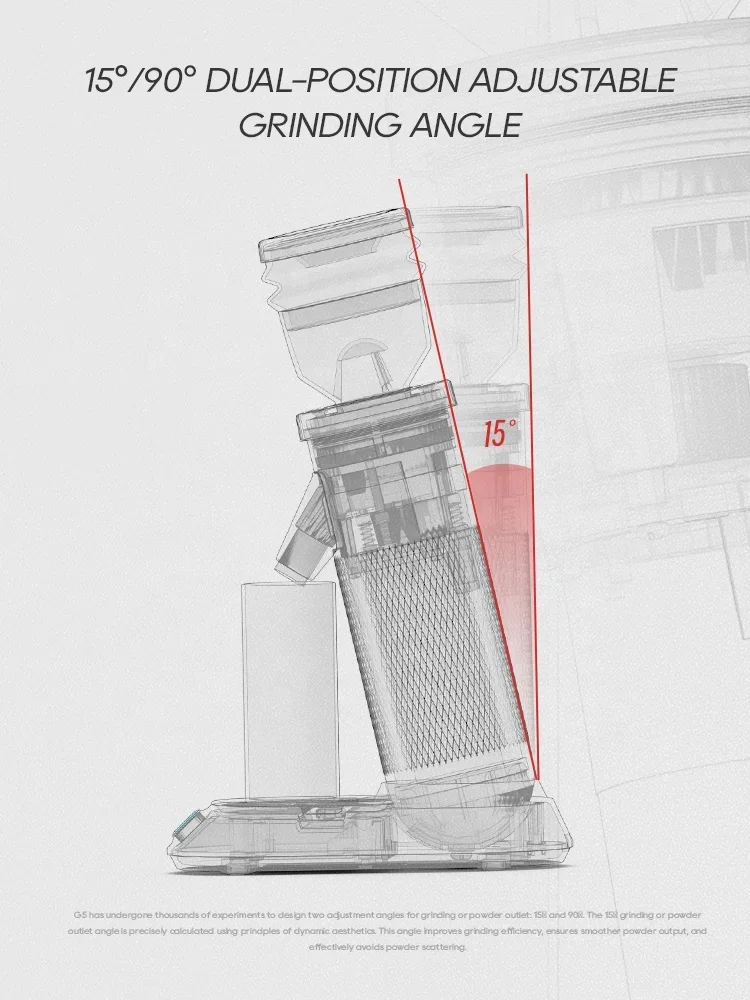 G5 Electric Coffee Grinder 48mm Conical Burr Mill Adjustable Coffee Bean Grinder For Espresso Pour Over Home Cafe Use