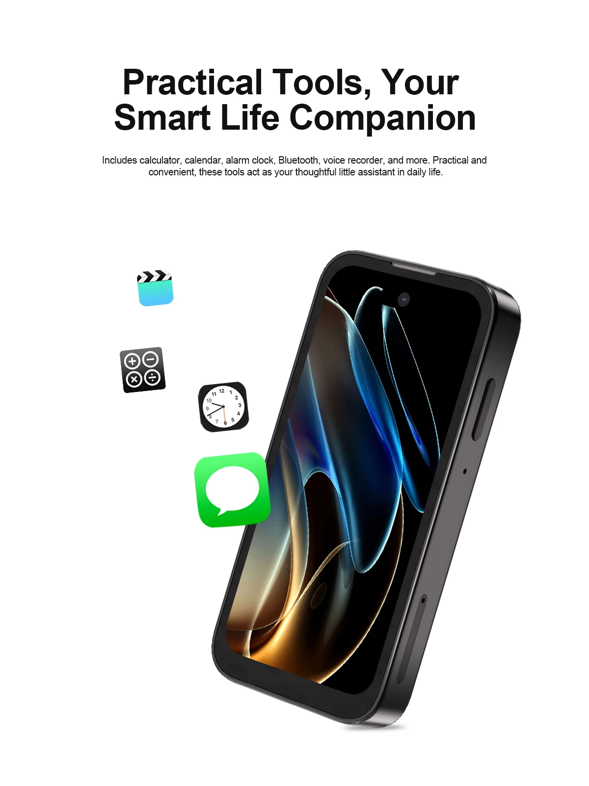 SERVO Mini Pocket Smartphone 4G LTE 4.0" HD Display Android 12 Dual SIM 3GB RAM 64GB ROM Face Unlock WiFi GPS Small Mobile Phone
