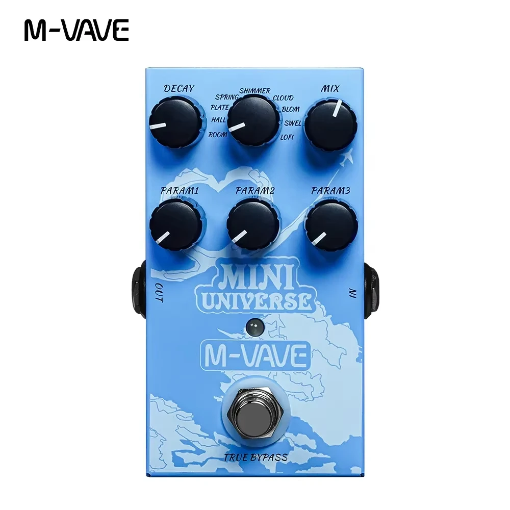 

Электрогитарная педаль эффектов M-VAVE Mini Universe с цифровым ревербером, технология True Wiring, запчасти и аксессуары для электрогитар