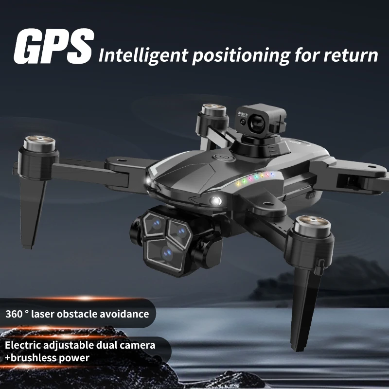 

New S12 GPS Drone 4k Camera FPV Dron Profesional 8K RC Quadcopter Foldable Mini Helicopter Aerial Photography Obstacle Avoidance