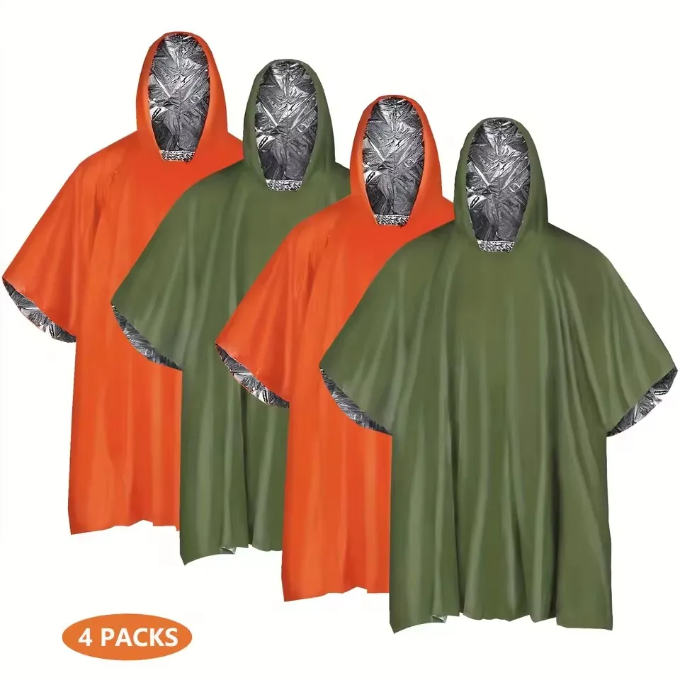 

Аварийный плащ-пончо, водонепроницаемая одежда от дождя, одеяло, оборудование для выживания, кемпинга, морозоляционная одежда, дождевик, оборудование для кемпинга