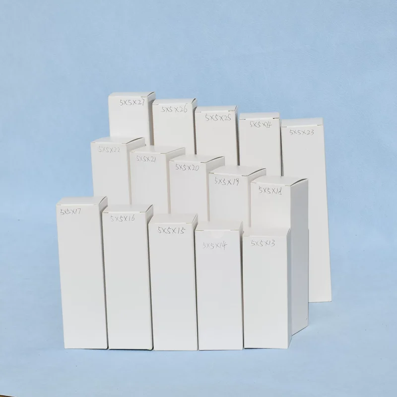 30Pcs Long Blank White Paper Box 14-36cm Cardboard for Slender Tubes Packaging Craft Gift Cosmetic Boxes
